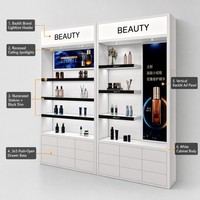 Vitrine de présentation en verre sur mesure de qualité supérieure, émaillée, multi-usages, pour produits de beauté, chaussures, sacs et rangement de salle de séjour
