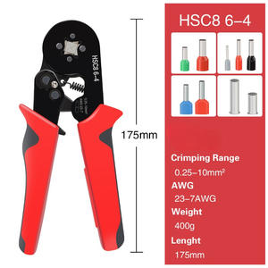HSC8 6-4A Gamme de sertissage de haute qualité 0.25-10mm2 <span class=keywords><strong>Pince</strong></span> à sertir <span class=keywords><strong>multicouche</strong></span> précise en acier à outils en laiton durable et facile à utiliser - Product Image 6