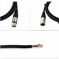 Câble de microphone XLR mâle-femelle OEM RH-X108 en tweed avec blindage spiralé, gaine en PVC et conducteur en cuivre sans oxygène