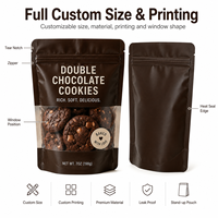 Sachet alimentaire multi-usages à fenêtre transparente, qualité alimentaire, pour chocolat, biscuits et autres snacks