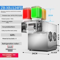 Nouvelle machine à glace en flocons à quatre bacs pour la restauration commerciale de glaces molles et de slushies