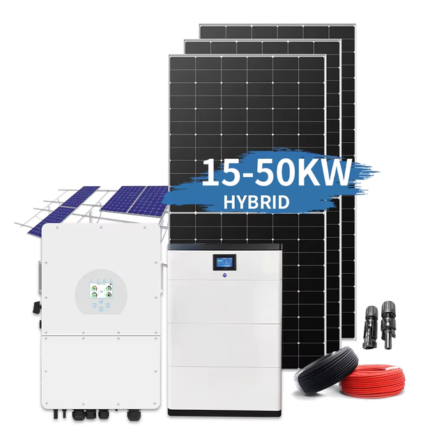 Hybrid on Off Grid Solar System Kit 3Kw 10Kw 15Kw 20Kw 30Kw Solar Photovoltaic Power Energy System for Home Hot Sale