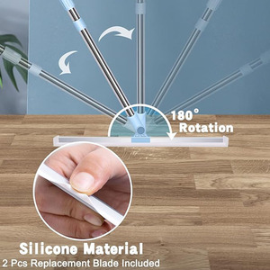 Ướt sàn phòng squeegee, wiseten Kính thiên văn Silicone nước squeegee sàn sạch hơn với dài xử lý 3 phần, 180 ° xoay nặng - Product Image 6