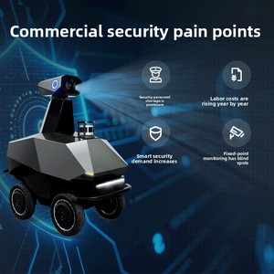 Robot de patrouille extérieur autonome PaiBao S5, solution d'inspection de sécurité par IA, parcs industriels, parkings, CCTV intelligent, Android <span class=keywords><strong>OS</strong></span> - Product Image 4