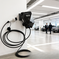 Nueva Estación de Carga para Vehículos Eléctricos Comerciales, 7/11/22kW Tipo 2 OCPP 1.6J IP54, Solución de Estacionamiento para Puntos de Trabajo, Montaje en Pared, Jinghu TA-AC-ALD1-B