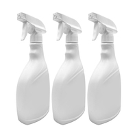 Bouteilles de pulvérisation à gâchette en plastique HDPE doux au toucher multi-usages bon marché 16oz 500ml bouteille de pulvérisation de brouillard à gâchette de détergent blanc