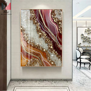 Peinture <span class=keywords><strong>d</strong></span>'art abstrait en cristal de porcelaine <span class=keywords><strong>d</strong></span>'<span class=keywords><strong>or</strong></span> de diamants 3D de luxe moderne de haute qualité pour <span class=keywords><strong>la</strong></span> <span class=keywords><strong>d</strong></span>écoration <span class=keywords><strong>d</strong></span>'art de mur de maison <span class=keywords><strong>d</strong></span>'hôtel et de bureau - Product Image 1