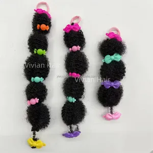 Hair ponytail with beads clips bubbles hair products for black kids for kids glitter girls beauty accessories