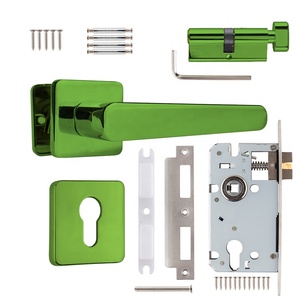 Manijas de Puerta de Aleación de Aluminio y <span class=keywords><strong>Zinc</strong></span> Negro Mate Europeo, Diseño Moderno, Accesorios Internos para Ventanas de Dormitorio con Cerraduras, Gran Venta - Product Image 3