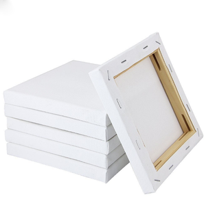 <span class=keywords><strong>Tela</strong></span> per Pittura a Olio in Cotone e Poliestere Bianca 20x20cm <span class=keywords><strong>con</strong></span> Telaio in Legno per Stampa UV/Digitale - Product Image 2