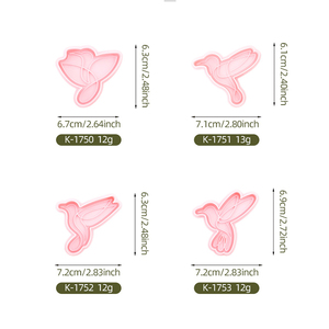 <span class=keywords><strong>Colibri</strong></span> dessin animé Cookie moule en plastique Biscuit Cutter ensemble pour fête forme personnalisable et couleur Cookie presse outils - Product Image 5