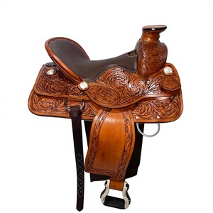 Silla de montar inglesa BS International de cuero genuino de búfalo marrón elegante, silla de carreras de madera, diseño superior cómodo y duradero - Product Image 4