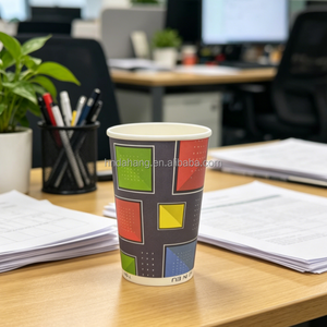Offre Spéciale – Gobelets en Papier Jetables Personnalisés à Paroi Simple et Design Ondulé, Prise en Charge de l'Expédition FCL pour Boissons au Café - Product Image 3