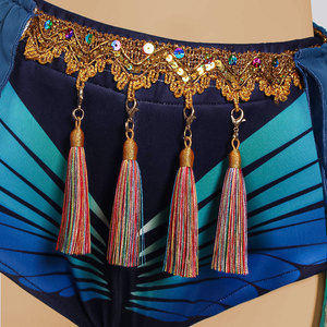 Conjunto de Top, Shorts y Falda de Disfraz de Serpiente de Britney Spears, Traje de Cosplay de Danza del Vientre Exótica, Poliéster - Product Image 4