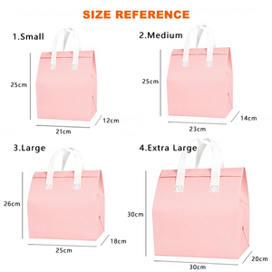 Custom Take-out Beverage Thermal Insulated Drink &amp; Food Restaurant Takeaway Non Woven Disposable Cooler Bag with Custom Logo - Product Image 4