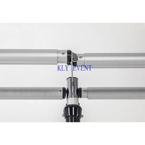 <span class=keywords><strong>Kit</strong></span> de drapage réglable pour fond de scène avec support en métal, sacs de transport robustes, barres transversales doubles rondes et carrées - Product Image 5