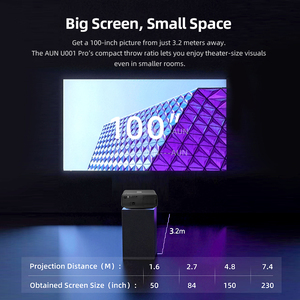 โปรเจคเตอร์ U001 Pro GTV Widevine L1 1080P 4K LCD โฮมเธียเตอร์ โปรเจคเตอร์วิดีโอ Google ระยะฉายสั้น DLP สำหรับโทรศัพท์มือถือ RGB WIFI - Product Image 4