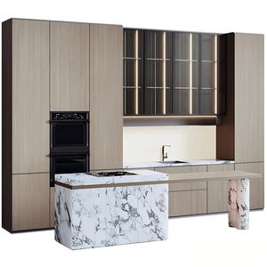 Cucine su Misura in Stile <span class=keywords><strong>Classico</strong></span> Francese per Ville, Set di Mobili Impermeabili con Isola per Appartamenti - Product Image 2
