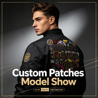 Écussons brodés en chenille 3D personnalisés, de luxe, thermocollants, avec logo en tissu, sur mesure pour vêtements et chapeaux