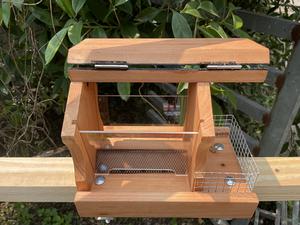 Açık ahşap kuş evi üreme kafesi kuş besleyici sabit küçük kuş kafesi - Product Image 3