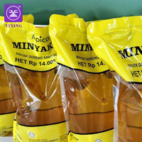 Minyakita imprimé personnalisé de qualité alimentaire PET PE Nylon Sacs d'emballage subventionnés pour huile de cuisson Pochette debout pour liquide