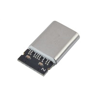 Conector USB Tipo-C Macho para Teléfono con Conector PCB, Clasificación 3A, 24 Pines