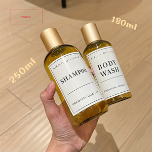 Stock 180ml 500ml propre jaune en <span class=keywords><strong>plastique</strong></span> or rose bouchon à vis bouteilles de shampooing pour la couleur des cheveux lotion sérigraphie pompe pulvérisateur - Product Image 2