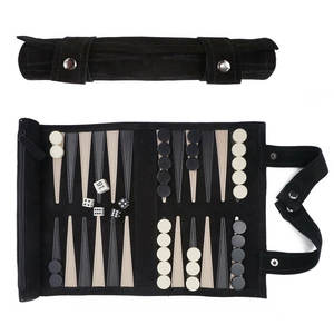 Jeu de backgammon en cuir artisanal de qualité supérieure avec logo personnalisé, plateau respirant et durable pour les jeux d'échecs - Product Image 1