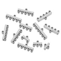 Connecteurs multi-boucles en acier inoxydable pour composants de lustres, fermoirs multi-brins pour colliers superposés, bracelets et bijoux