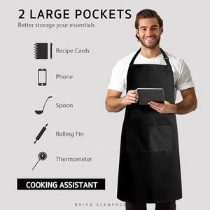 Tablier de cuisine professionnel en polyester blanc 12Sx12S/300Dx12S pour chef - Vente en gros - Product Image 2