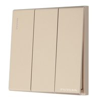 Interrupteur électrique sans fil moderne de luxe FUTINA, unipolaire, 16A max. Norme britannique actuelle pour les interrupteurs à bouton-poussoir muraux domestiques