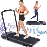 Caminadora Eléctrica Plegable, Plataforma de Caminata Portátil con Pantalla LED, Máquina de Correr Compacta para Ejercicio Físico en Casa
