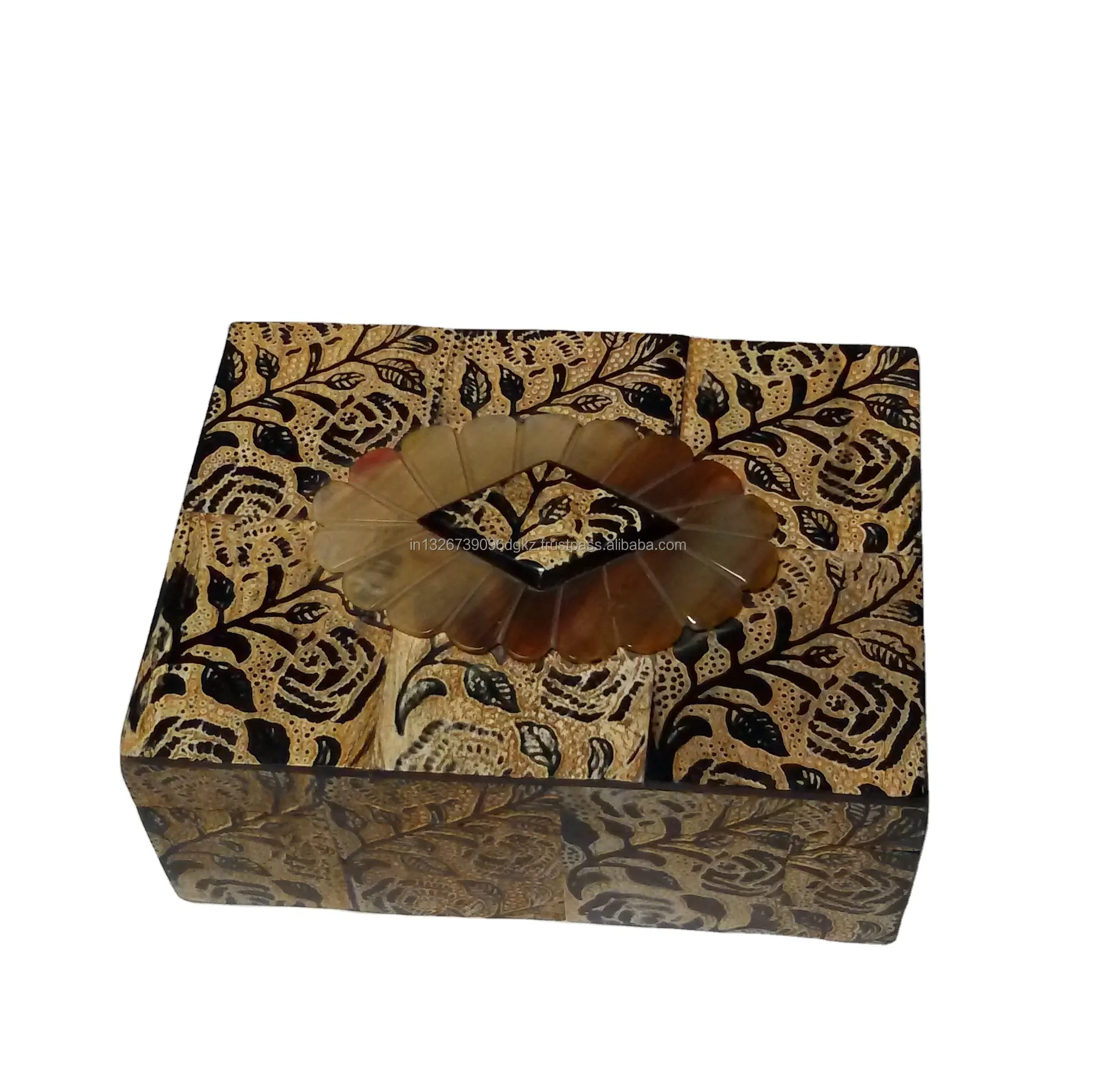 Caja con incrustaciones de hueso para joyería, embalaje de madera de acacia con logotipo personalizado, color rosa, productos en oferta