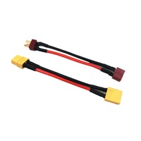 Câble d'extension XT60/type T mâle vers femelle 14AWG 10cm 30cm pour modèles réduits d'avions RC, drones agricoles, batteries au lithium