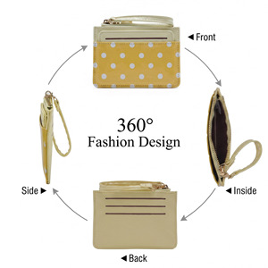 Polka Dot Mini Wallet Multi Card Slot Solid Color Coin <b>Purse</b> Women's Everyday Use - Product Image 4