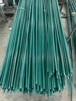 Barres d'armature déformées revêtues d'époxy HRB400 HRB500, barres d'armature anti-corrosion de 12 m pour la construction de ponts
