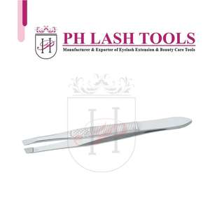 Pince à sourcils à bout incliné en acier inoxydable, outil d'étiquette privée, meilleur outil pour tailler les sourcils, 4 pièces - Product Image 5