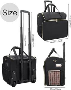Bagages isolés <span class=keywords><strong>valise</strong></span> beauté roues roulantes chariot professionnel cosmétiques Salon <span class=keywords><strong>de</strong></span> <span class=keywords><strong>coiffure</strong></span> maquillage sac barbier organisateur - Product Image 2