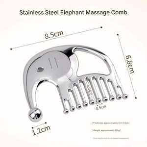 Adorable masajeador de terapia capilar de acero inoxidable, peine de acupuntura portátil para uso doméstico, herramienta Gua Sha - Product Image 3