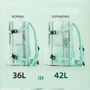 Sac à dos de voyage et de loisirs scolaire personnalisé 2024, tendance, multi-poches, doublure en nylon, imperméable, sac à dos pour ordinateur portable, sac à dos souple - Product Image 2