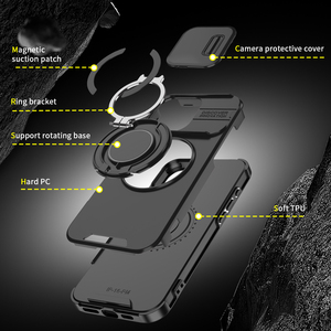 Funda Protectora Antigolpes con Cámara Deslizante y Anillo de Soporte 360 para iPhone 18 Pro, 17, 16 Pro Max, Samsung, <span class=keywords><strong>Google</strong></span> y Xiaomi - Product Image 5