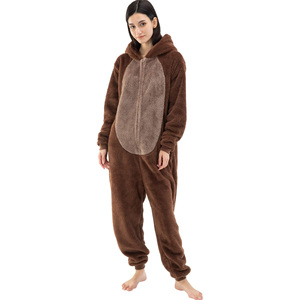 Vendita calda pigiami animali in flanella da <span class=keywords><strong>donna</strong></span> con stampa orso pigiami in <span class=keywords><strong>peluche</strong></span> con un ordine minimo di 3 pezzi - Product Image 5