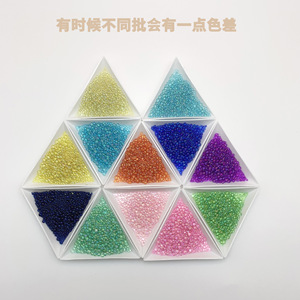 Perles <span class=keywords><strong>de</strong></span> <span class=keywords><strong>verre</strong></span> sphériques effet bulle sirène sans pores, petites perles décoratives en <span class=keywords><strong>verre</strong></span>, perles <span class=keywords><strong>de</strong></span> cristal, microperles, garnitures pour nail art - Product Image 4