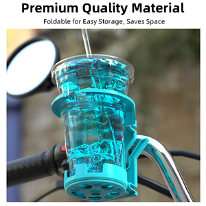 Support de tasse pliable pour moto, support de bouteille réglable en plastique ABS pour guidon de scooter, VTT, vélo - Product Image 2