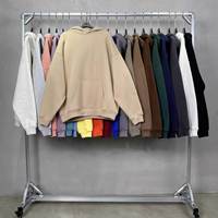 Hoodie Pria 100% Katun, Model Longgar, Kasual untuk Sehari-hari
