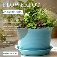 Plateau de pot de fleurs classique en résine pour plantes d'intérieur/extérieur, décoration de jardin et de maison, durable, pour bonsaï, fleurs, succulentes, pothos, avec drainage