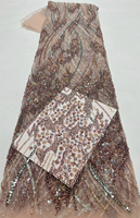 Dentelle en filet 3D de luxe NI.AI, perlée et colorée, pour robes de mariée africaines Asoebi, robes de soirée et de cérémonie