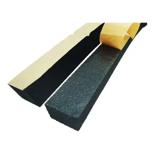 Self-Adhesive Sponge Black Epdm Foam Rubber Strip Door Shock Absorption Gasket Foam Rubber Seal Strip