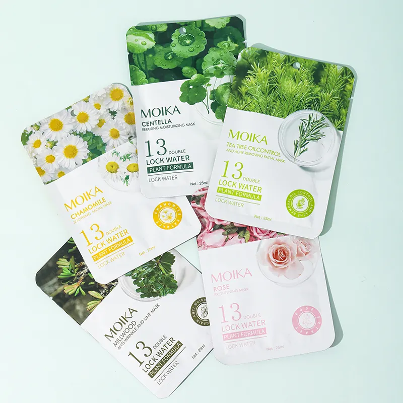 OEM Plant Fruit Extract Moisturizing Korean Face Sheet Mask Oil Control Blackhead Remover Beauty Centella Facial Mask