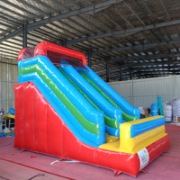 Kaluen-Glissière gonflable extérieure colorée de 3m x 5m, château plein d'entrain, toboggan sautant pour enfants, grand toboggan sec gonflable à vendre
